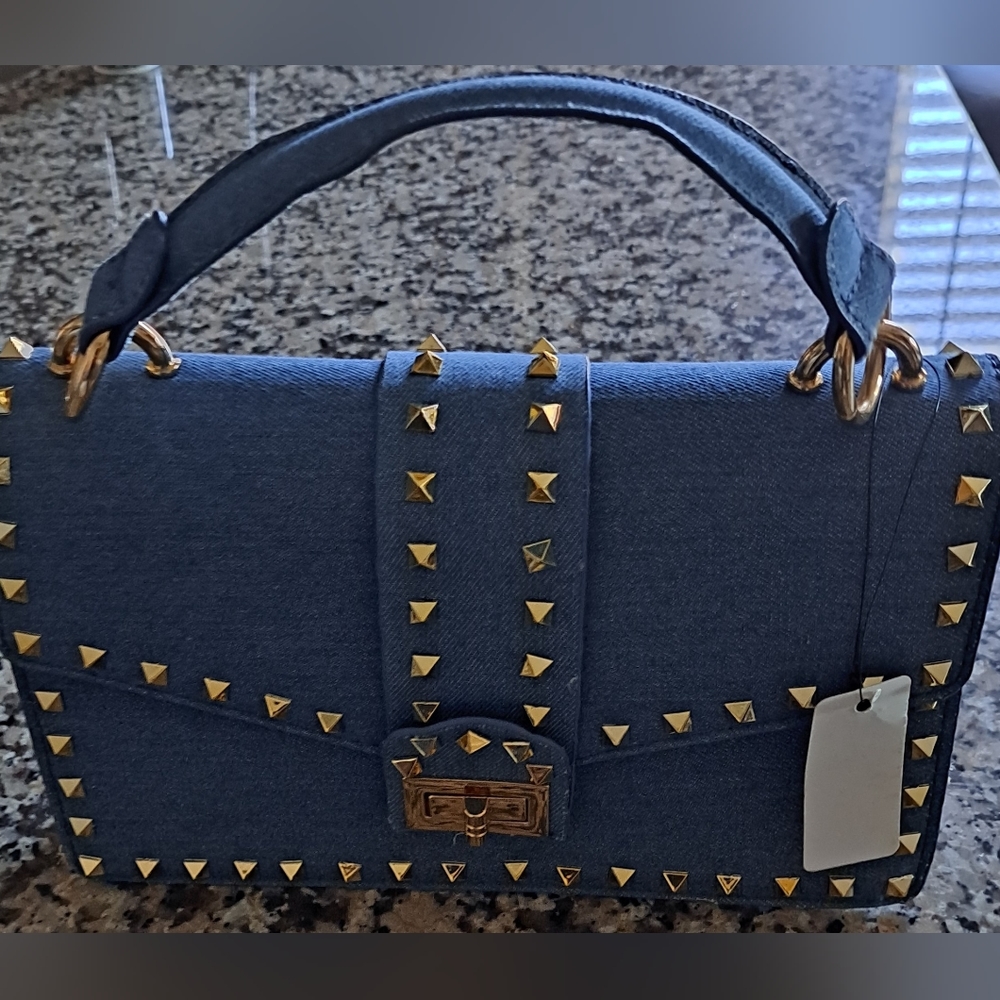 Brand new denim crossbody purse